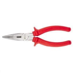 Длинногубцы изогнутые Econom, 160 мм, шлифованные, пластмассовые рукоятки Matrix 17494 - фото 754363