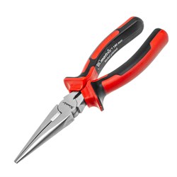 Длинногубцы прямые Nickel, 180 мм, никелированные, двухкомпонентные рукоятки Matrix 17166 - фото 754486