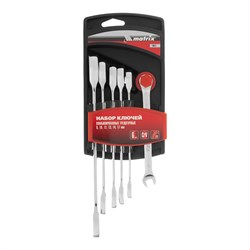 Набор ключей комбинированных, трещеточных 6 шт Matrix 14511 - фото 755080