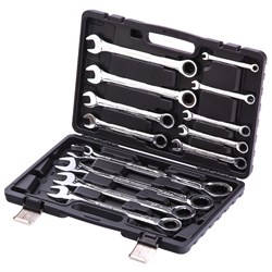 Набор ключей комбинированных, трещоточных 13 шт. Matrix 14797 - фото 755102