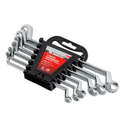 Набор ключей накидных 6 шт, 6-17 мм, CrV, Elliptical, зеркальное хромирование Matrix 15336 - фото 755212