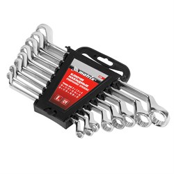 Набор ключей накидных 8 шт, 6-22мм, CrV, Elliptical, зеркальное хромирование Matrix 15338 - фото 755217