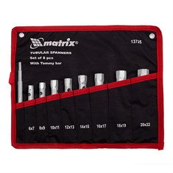 Набор ключей трубчатых торцевых 9 предметов Matrix 13725 - фото 755329