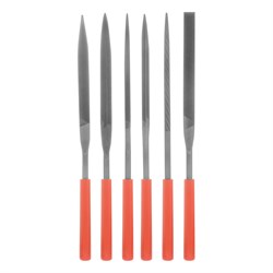 Набор надфилей, 180 х 5 мм, 6 шт, пластиковые рукоятки Matrix 15822 - фото 755946