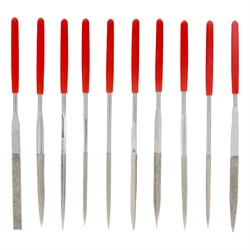 Набор надфилей алмазных, 140 х 50 х 3 мм, 10 шт Matrix 15832 - фото 756000