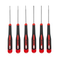 Набор отверток для точных работ Fusion, двухкомпонентная рукоятка, 6 шт, в пластиковом пенале Matrix 13361 - фото 756386