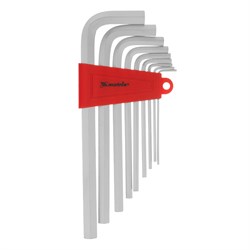 Набор ключей имбусовых HEX, 2-12 мм, CrV, 9 шт, удлиненныее с сатинированным покрытием Matrix 12302 - фото 757154