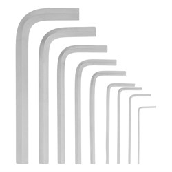 Набор ключей имбусовых HEX, 1.5-10 мм, CrV, 9 шт, коротких, с сатиновым покрытием Matrix 12303 - фото 757163