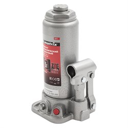 Домкрат гидравлический бутылочный, 5 т, высота подъема 216-413 мм Matrix 50721 - фото 760022