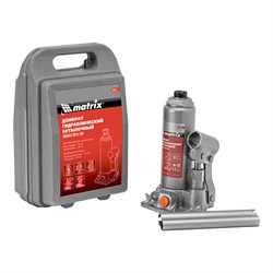 Домкрат гидравлический бутылочный, 2 т, h подъема 181-345 мм, в пластиковом кейсе Matrix 50773 - фото 760289