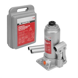 Домкрат гидравлический бутылочный, 5 т, h подъема 197-382 мм, в пластиковом кейсе Matrix 50776 - фото 760334