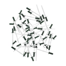 Заклепки 3.2 х 8 мм RAL 6005, темно-зеленые, 50 шт Matrix 40674 - фото 761919