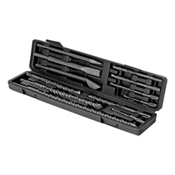 Набор буров по бетону, 5-6 х 110, 8-10-12 х 160, 14-16 х 210, 18 х 300, 20 х 450 мм, зубила, SDS Plus Matrix 71097 - фото 763009