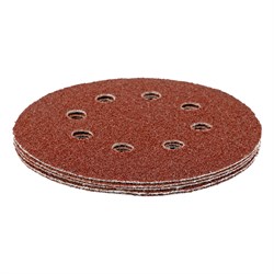 Круг абразивный на ворсовой подложке под "липучку", перфорированный, P 40, 125 мм, 5 шт Matrix 73802 - фото 764634