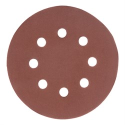 Круг абразивный на ворсовой подложке под "липучку", перфорированный, P 600, 125 мм, 5 шт Matrix 73817 - фото 764663