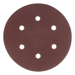 Круг абразивный на ворсовой подложке под "липучку", перфорированный, P 100, 150 мм, 5 шт Matrix 73839 - фото 764674