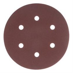 Круг абразивный на ворсовой подложке под "липучку", перфорированный, P 120, 150 мм, 5 шт Matrix 73841 - фото 764679