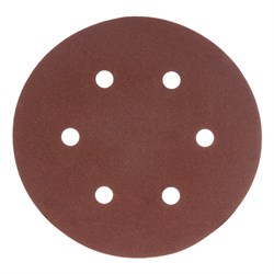 Круг абразивный на ворсовой подложке под "липучку", перфорированный, P 180, 150 мм, 5 шт Matrix 73843 - фото 764690