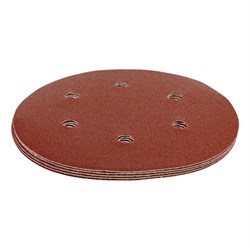 Круг абразивный на ворсовой подложке под "липучку", перфорированный, P 220, 150 мм, 5 шт Matrix 73844 - фото 764695