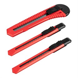 Набор ножей, выдвижные лезвия, 9-9-18 мм, 3 шт. Matrix 78985 - фото 765809