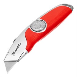 Нож, 19 мм, выдвижное трапециевидное лезвие, эргономичная двухкомпонентная рукоятка Matrix 78926 - фото 765911