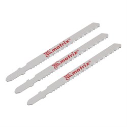 Полотна для электролобзика по дереву, 3 шт, 75 х 2.5 мм, HCS, EU- хвостовик Matrix 78141 - фото 766127
