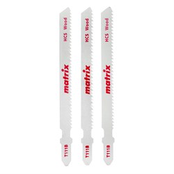 Полотна для электролобзика  по дереву, 3 шт, T111B, 75 x 2 мм, HCS Matrix 78225 - фото 766300