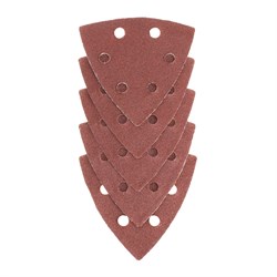 Треугольник абразивный на ворсовой подложке под "липучку", перфорированный, P 100, 93 мм, 5 шт Matrix 73861 - фото 768077