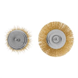 Набор щеток для дрели, 2 шт, 1 плоская, 100 мм, 1 "чашка", 75 мм, со шпильками Matrix 74480 - фото 768429