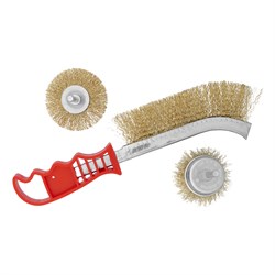 Набор щеток для дрели, 3 шт, 1 плоская, 65 мм, 50 мм "чашка", ручная металлическая Matrix 74484 - фото 768436