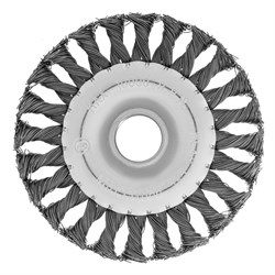Щетка для УШМ 125 мм, посадка 22.2 мм, плоская, крученая проволока 0.5 мм Matrix 74632 - фото 768609