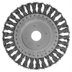 Щетка для УШМ 150 мм, посадка 22.2 мм, плоская, крученая проволока 0.5 мм Matrix 74634 - фото 768614