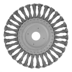 Щетка для УШМ 175 мм, посадка 22.2 мм, плоская, крученая проволока 0.5 мм Matrix 74636 - фото 768619