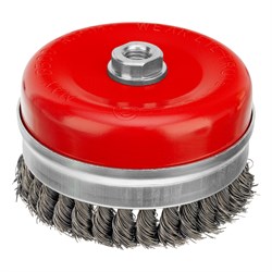 Щетка для УШМ Heavy Duty, 125 мм, М14, "чашка", крученая проволока 0.5 мм Matrix 74674 - фото 768635