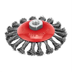 Щетка для УШМ, 115 мм, М14, "тарелка", крученая проволока 0.5 мм Matrix 74610 - фото 768767
