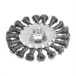 Щетка для УШМ 100 мм, М14, плоская, крученая проволока 0.5 мм Matrix 74639 - фото 768859