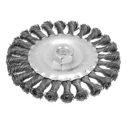 Щетка для УШМ 125 мм, М14, плоская, крученая проволока 0.5 мм Matrix 74640 - фото 768863