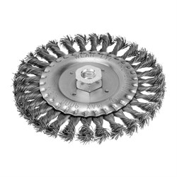 Щетка для УШМ 150 мм, М14, плоская, крученая проволока 0.5 мм Matrix 74641 - фото 768868