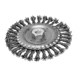 Щетка для УШМ 150 мм, М14, плоская, крученая проволока 0.8 мм Matrix 74645 - фото 768883