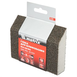 Губка для шлифования, 120 х 90 х 25 мм, трапеция, мягкая, P 60 Matrix 75728 - фото 769445