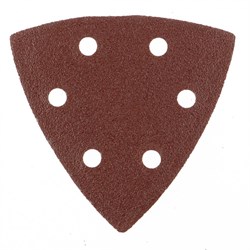 Треугольник абразивный на ворсовой подложке под "липучку", перфорированный, P 80, 93 мм, 5 шт Matrix 73859 - фото 770992