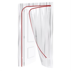 Пленочная дверь на молнии типа L,220 x 120 cm, с малярной лентой 2.5 см х 10 м Matrix 88758 - фото 772433