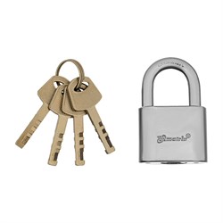 Замок навесной, хромированное покрытие 40 мм Matrix 91800 - фото 773426