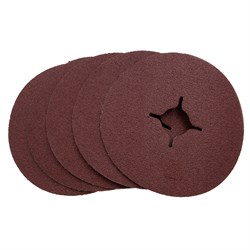 Круги фибровые 5 шт, Р 80, 115 х 22 mm Matrix 73904 - фото 774386