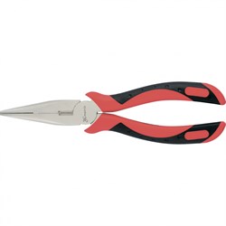 Длинногубцы прямые Grand, 200 мм, никелированные, двухкомпонентные рукоятки Matrix 17138 - фото 774470