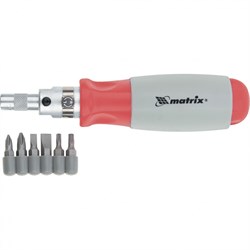 Отвертка с насадками Matrix ударные 6 шт 11549 - фото 774553