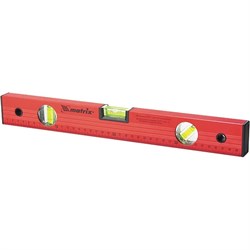 Уровень алюминиевый, 1800 мм, 3 глазка, красный, линейка Matrix 33238 - фото 774632