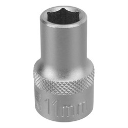Головка торцевая, 11 мм, шестигранная, CrV, под квадрат 1/2 Stels 13822 - фото 775384