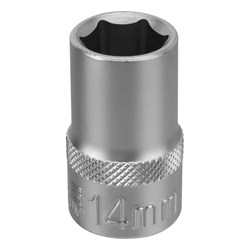 Головка торцевая, 14 мм, шестигранная, CrV, под квадрат 1/2 Stels 13825 - фото 775394