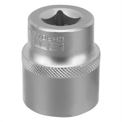 Головка торцевая, 27 мм, двенадцатигранная, CrV, под квадрат 1/2, хромированная Stels 13671 - фото 775639